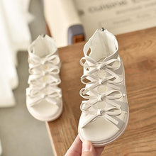 Load image into Gallery viewer, Girls Summer Sandals Kids Girls Princess Dress Shoes Toddler Children Roman Beach Sandals Gladiator Flowers Shoes