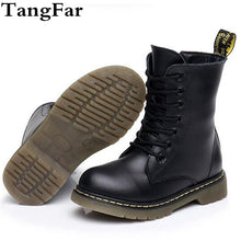 Load image into Gallery viewer, Boots Kids Genuine Leather Winter Fur Ankle Boots For Boys Toddler Fashion Girls Snow Boots Children&#39;s Shoes