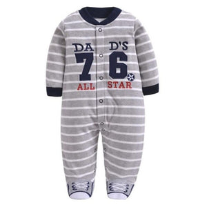 Newborn Baby Boy Autumn-winter Fleece Climbing Clothes 3-12M Kids Footed Pajamas Long Sleeved Infant Girls Cartoon Clothing