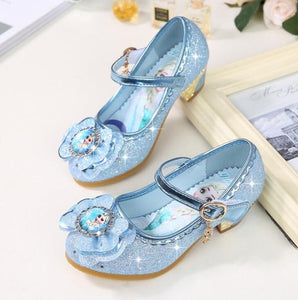 Girls Party shoes Princess Shoes Leather Glitter Crystals Rhinestones Knot Kids Shoes Elsa sneaker children Christmas gift