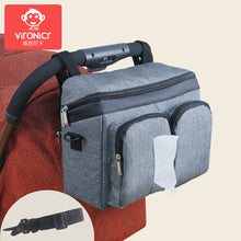 Load image into Gallery viewer, Diaper Bag For Baby Stuff Nappy Bag Stroller Organizer Baby Bag Mom Travel Hanging Carriage Pram Buggy Cart Two Bottle Bag