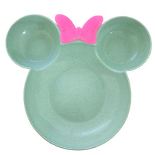 Load image into Gallery viewer, wheat straw bowl children cartoon tableware set baby dinner plate baby training Bowl spoon fork for kids without box