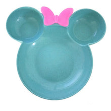 Load image into Gallery viewer, wheat straw bowl children cartoon tableware set baby dinner plate baby training Bowl spoon fork for kids without box