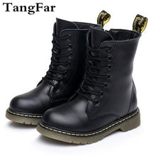 Load image into Gallery viewer, Boots Kids Genuine Leather Winter Fur Ankle Boots For Boys Toddler Fashion Girls Snow Boots Children&#39;s Shoes