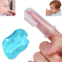 Load image into Gallery viewer, Cute Baby Finger Toothbrush With Box Children Teeth Clear Massage Soft Silicone Infant Rubber Cleaning Brush Massager Set boy
