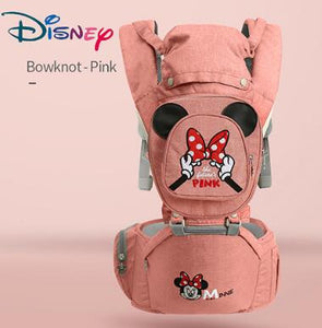 Disney 0-36 Months Bow Breathable Front Facing Baby Carrier Hipseat 20kg Infant Comfortable Sling Backpack Pouch Wrap  Carriers