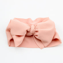 Load image into Gallery viewer, Adjustable Big Bow Headwrap Baby Headband Top Knot Headbands Over Sized Bow Hair Turban Newborn Head Band Girl Large Hair Bows