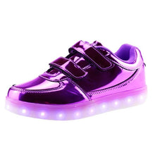 Load image into Gallery viewer, Kashiluo kids Led shoes usb charging Sneakers Children hook loop Fashion luminous shoes girls&#39; boys&#39; glowing flash shoes