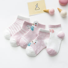 Load image into Gallery viewer, 5Pairs/lot 0-2Y Infant Baby Socks Baby Socks for Girls Cotton Mesh Cute Newborn Boy Toddler Socks Baby Clothes Accessories