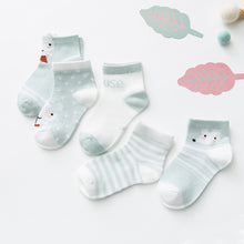 Load image into Gallery viewer, 5Pairs/lot 0-2Y Infant Baby Socks Baby Socks for Girls Cotton Mesh Cute Newborn Boy Toddler Socks Baby Clothes Accessories