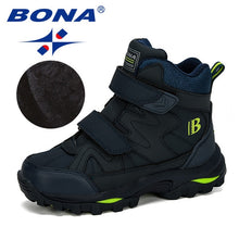 Load image into Gallery viewer, BONA 2019 New Popular Style Winter Children&#39;s Snow Boots Boys Girls Fashion Waterproof Warm Shoes Kids Thick Mid Non-Slip Boots