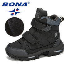 Load image into Gallery viewer, BONA 2019 New Popular Style Winter Children&#39;s Snow Boots Boys Girls Fashion Waterproof Warm Shoes Kids Thick Mid Non-Slip Boots