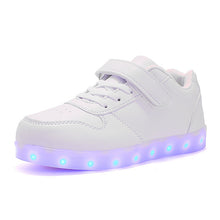 Load image into Gallery viewer, Kashiluo kids Led shoes usb charging Sneakers Children hook loop Fashion luminous shoes girls&#39; boys&#39; glowing flash shoes