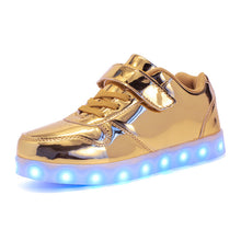 Load image into Gallery viewer, Kashiluo kids Led shoes usb charging Sneakers Children hook loop Fashion luminous shoes girls&#39; boys&#39; glowing flash shoes