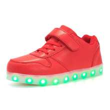 Load image into Gallery viewer, Kashiluo kids Led shoes usb charging Sneakers Children hook loop Fashion luminous shoes girls&#39; boys&#39; glowing flash shoes