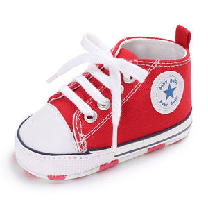 Baby Shoes Boy Girl Solid Sneaker Cotton Soft Anti-Slip Sole Newborn Infant First Walkers Toddler Casual Sport Crib Shoes