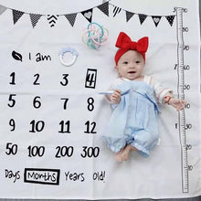 Load image into Gallery viewer, Infant Baby Milestone Blanket Photo Photography Prop Blankets Backdrop Cloth Calendar Bebe Boy Girl Photo Accessories 100x100cm