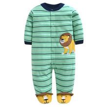 Load image into Gallery viewer, Newborn Baby Boy Autumn-winter Fleece Climbing Clothes 3-12M Kids Footed Pajamas Long Sleeved Infant Girls Cartoon Clothing