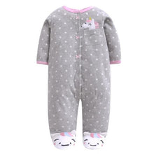 Load image into Gallery viewer, Newborn Baby Boy Autumn-winter Fleece Climbing Clothes 3-12M Kids Footed Pajamas Long Sleeved Infant Girls Cartoon Clothing