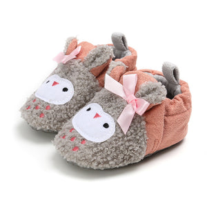 Baby Thickening Warm Indoor Shoes Children Cotton Shoes Kids Home Slippers Boys Girls Cute Cartoon Shoes