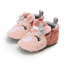 Load image into Gallery viewer, Baby Thickening Warm Indoor Shoes Children Cotton Shoes Kids Home Slippers Boys Girls Cute Cartoon Shoes