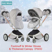 Load image into Gallery viewer, Hot Mom F023 Stroller Winter outkit with Footmuff &amp; Winter Gloves Thickened Canopy for Pushchair