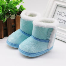 Load image into Gallery viewer, winter baby boys girls shoes  winter infants warm shoes Faux fur girls baby booties Leather boy baby boots