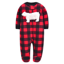 Load image into Gallery viewer, Newborn Baby Boy Autumn-winter Fleece Climbing Clothes 3-12M Kids Footed Pajamas Long Sleeved Infant Girls Cartoon Clothing