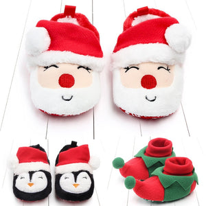 Autumn and Winter Warm Baby Girls Boys Toddler First Walkers Baby Shoes Soft Slippers Shoes Winter Non-Slip Baby Christmas Gift