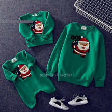 Load image into Gallery viewer, 19colors 2019 New Year Family Christmas Sweaters Xmas Hoodies Pajamas Warm Santa Claus Elk Embroidery Adult Kids Sweatshirt Gift