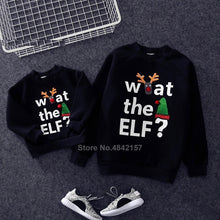 Load image into Gallery viewer, 19colors 2019 New Year Family Christmas Sweaters Xmas Hoodies Pajamas Warm Santa Claus Elk Embroidery Adult Kids Sweatshirt Gift