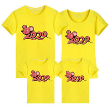 Load image into Gallery viewer, Family Matching Clothes 2020 New Year Summer Print T-shirt Mommy and Daughter Father and Son Clothes Family Look