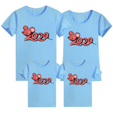 Load image into Gallery viewer, Family Matching Clothes 2020 New Year Summer Print T-shirt Mommy and Daughter Father and Son Clothes Family Look