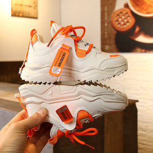 2019 Winter Children Shoes Elastic Lace Light Weight Kids Shoe Boys Girls Sport Running Sneakers Breathable Student Casual Shoes