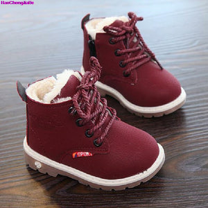 HaoChengJiaDe 2019 New Winter For Child Kid Girl Boy Snow Boots Comfort Thick Antislip Short Boots Fashion Cotton-padded Shoes