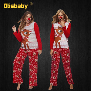 Parents Pajamas Family Xmas Elk Costume Matching Christmas Pajamas Mother Daughter Mom Son Outfits Mama Bear Shirts Pants Pjs