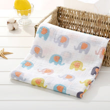 Load image into Gallery viewer, 1Pc Muslin 100% Cotton Baby Swaddles Soft Newborn Blankets Bath Gauze Infant Wrap sleepsack Stroller cover Play Mat