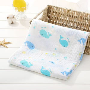 1Pc Muslin 100% Cotton Baby Swaddles Soft Newborn Blankets Bath Gauze Infant Wrap sleepsack Stroller cover Play Mat