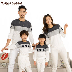 Family Matching Clothes Autumn 2019 Family Look Mother Daughter Father Son Sweatshirt Long Sleeve Family Matching Tshirts Outfit