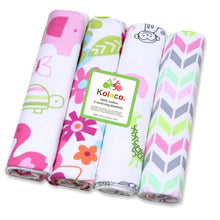 Load image into Gallery viewer, 4 Pcs/Lot Baby Blankets Newborn 100% Cotton Flannel Receiving Muslin Diapers Baby Swaddle for Photography Children&#39;s Bed Blanket