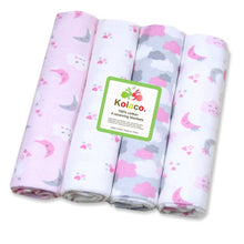 Load image into Gallery viewer, 4 Pcs/Lot Baby Blankets Newborn 100% Cotton Flannel Receiving Muslin Diapers Baby Swaddle for Photography Children&#39;s Bed Blanket