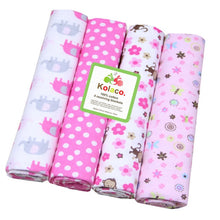 Load image into Gallery viewer, 4 Pcs/Lot Baby Blankets Newborn 100% Cotton Flannel Receiving Muslin Diapers Baby Swaddle for Photography Children&#39;s Bed Blanket