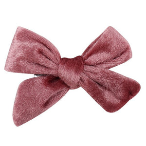 Solid Velet Big Bow Baby Hair Clips Handmade Knot Hairpins For Girls Photo Prop/Dialy Life Newborn Infant Hair Accessories 2019