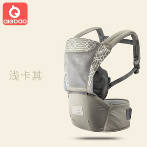 AIEBAO Ergonomic Baby Carrier Infant Kid Baby Hipseat Sling Front Facing Kangaroo Baby Wrap Carrier for Baby Travel 0-36 Months