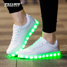 Load image into Gallery viewer, KRIATIV USB Charger glowing sneakers Lighted shoes for Boy&amp;Girl Casual led shoes for children led slippers Luminous Sneakers