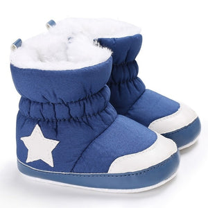 Newborn Baby Boots Unisex Kids Winter Shoes Crib Bebe Infant Toddler Five Star Pattern Snowfield Snow Boots Booty