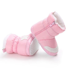 Load image into Gallery viewer, Newborn Baby Boots Unisex Kids Winter Shoes Crib Bebe Infant Toddler Five Star Pattern Snowfield Snow Boots Booty