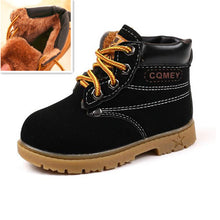 Load image into Gallery viewer, Spring Autumn Children Ankle boots Winter Girls Boots Boys Plush Snow Motorcycle Boots Lace-Up Rome Boots Kids Shoes 03B