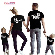 Load image into Gallery viewer, New Matching Family Shirts Family Matching Clothes Matching Father Mother Daughter Son Clothes Cotton T-shirt King Queen Clothes