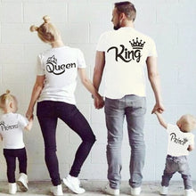 Load image into Gallery viewer, New Matching Family Shirts Family Matching Clothes Matching Father Mother Daughter Son Clothes Cotton T-shirt King Queen Clothes